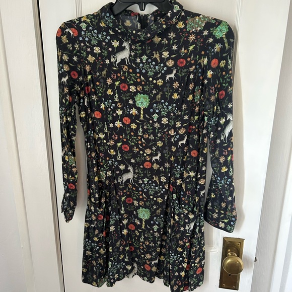 Samantha Pleet Dresses & Skirts - Samantha Pleet Multicolor Floral and Unicorn Long Sleeve Dress